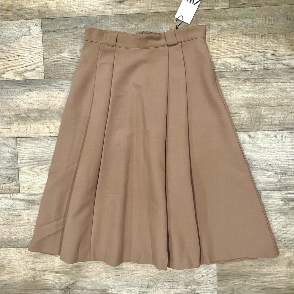 ZARA Limited Edition Wool Blend Midi Skirt NWT Quiet Luxury High Waist - Picture 15 of 16